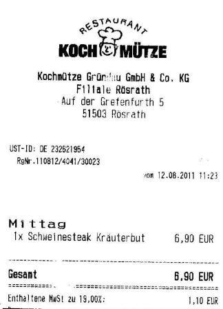 rgsh Hffner Kochmtze Restaurant